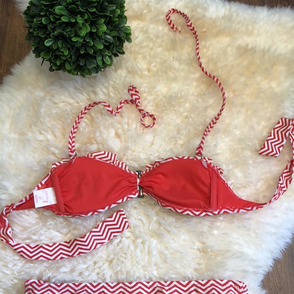 XHILARATION Chevron bikini small top medium bottom - Picture 9 of 11